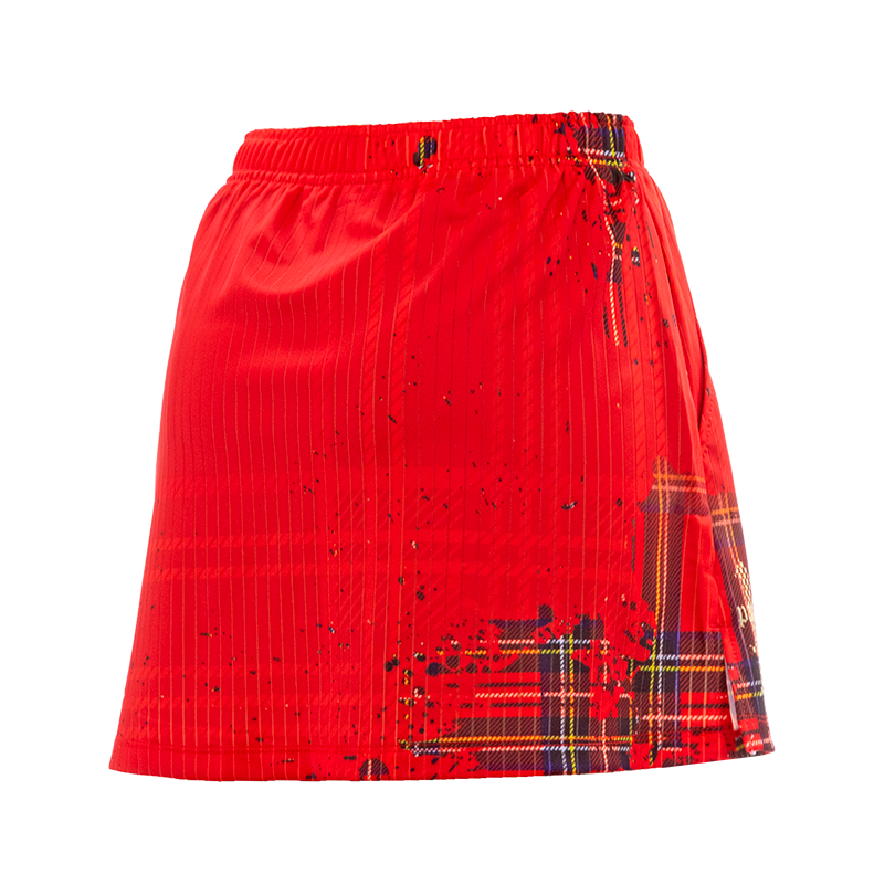 (image for) DARKER HIGHLAND AEROUNIFORM SKIRT WITH INNNER PANTS/ PURE RED HGL3-ISK/NR