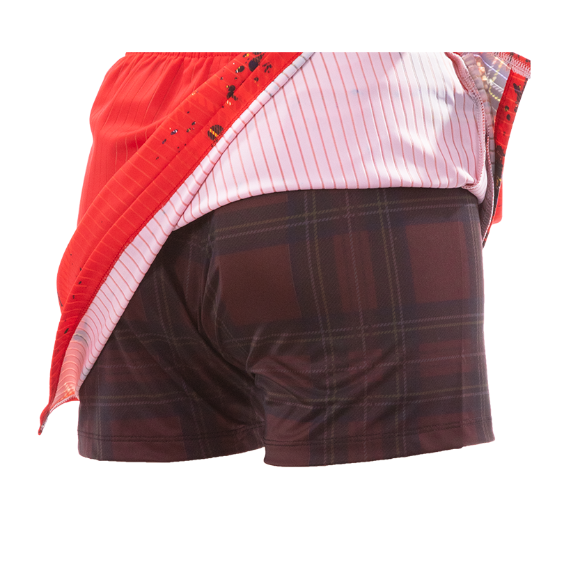 (image for) DARKER HIGHLAND AEROUNIFORM SKIRT WITH INNNER PANTS/ PURE RED HGL3-ISK/NR