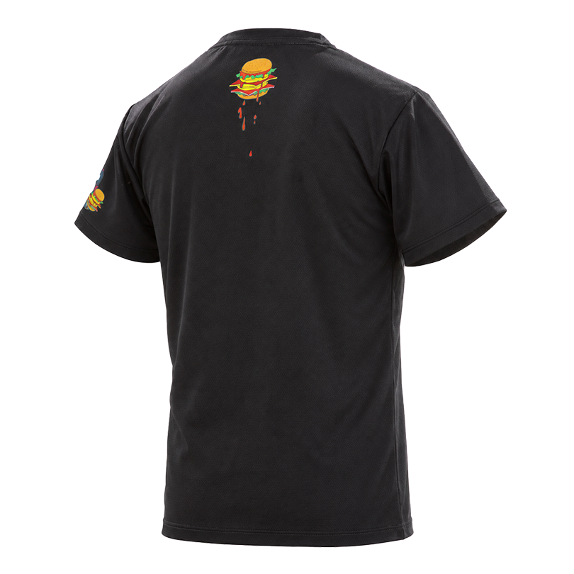 (image for) DARKER DOUBLE CHIQUITA BURGER SPORTS T-SHIRT [FX] /PURE BLACK (DC3-STF/BK)