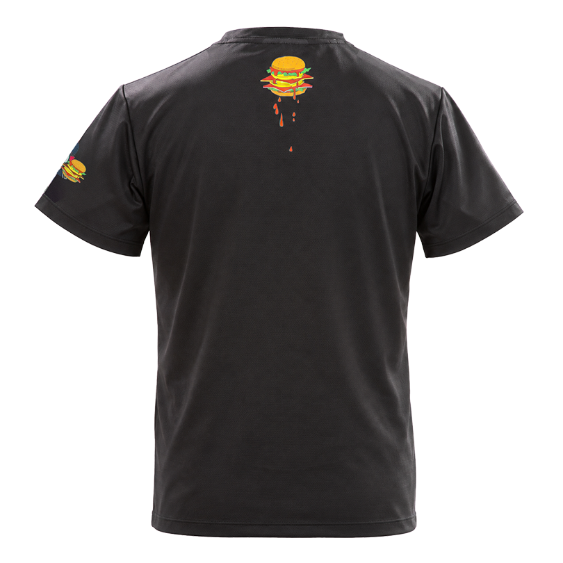 (image for) DARKER DOUBLE CHIQUITA BURGER SPORTS T-SHIRT [FX] /PURE BLACK (DC3-STF/BK)
