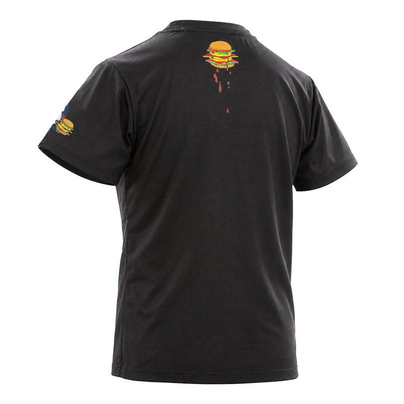 (image for) DARKER DOUBLE CHIQUITA BURGER SPORTS T-SHIRT [FX] /PURE BLACK (DC3-STF/BK)