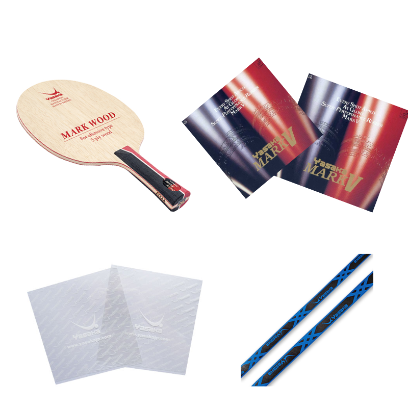 (image for) YASAKA MARK WOOD PREMADE TABLE TENNIS RACKET SET